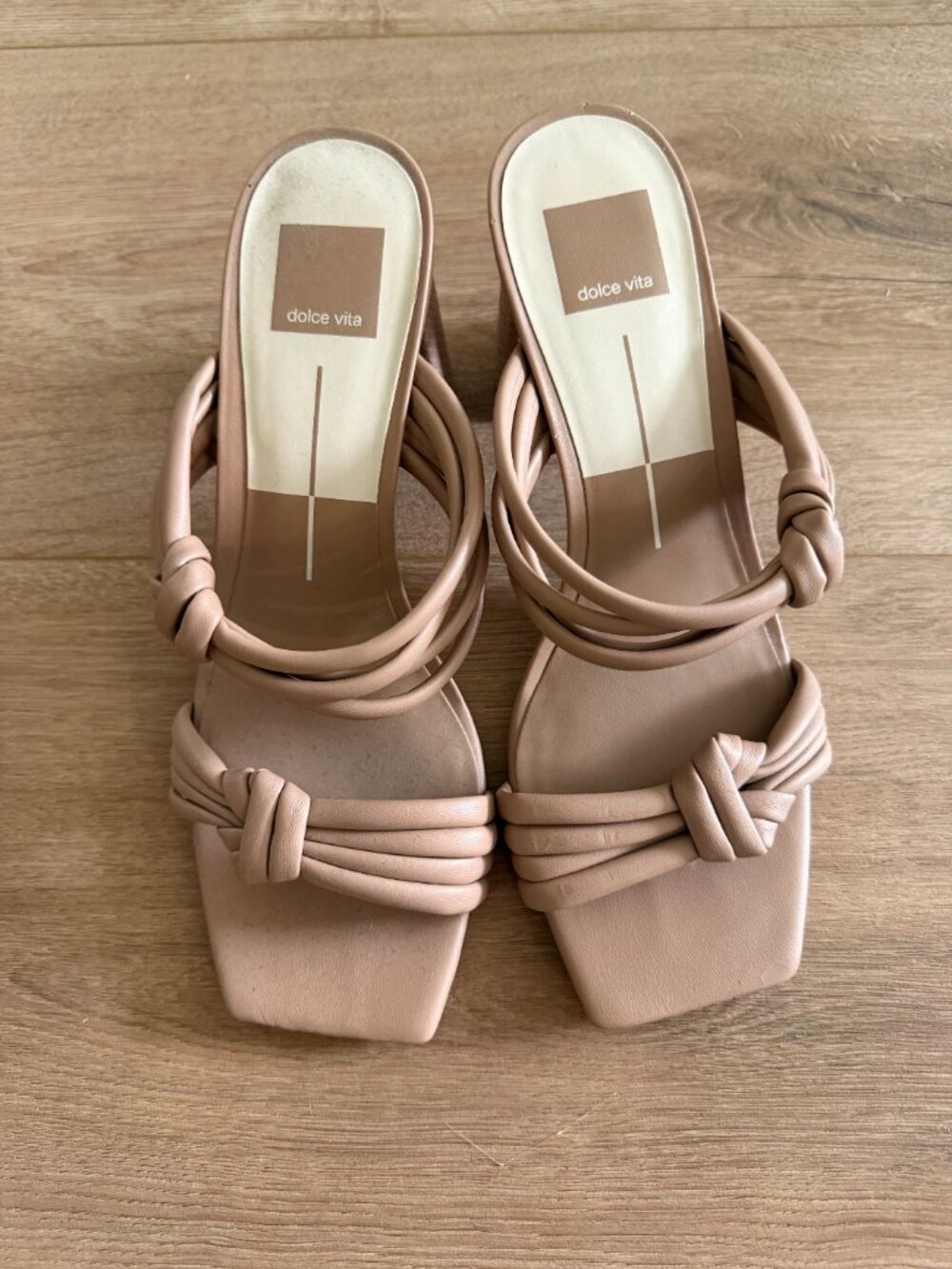 Beige Dolce Vita Chunky Heel Sandal